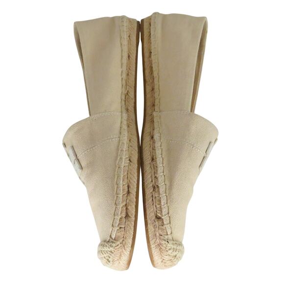 Tory Burch Weston Espadrille Flats Size 8.5 Cream Beige Natural Logo Flats - Picture 4 of 10